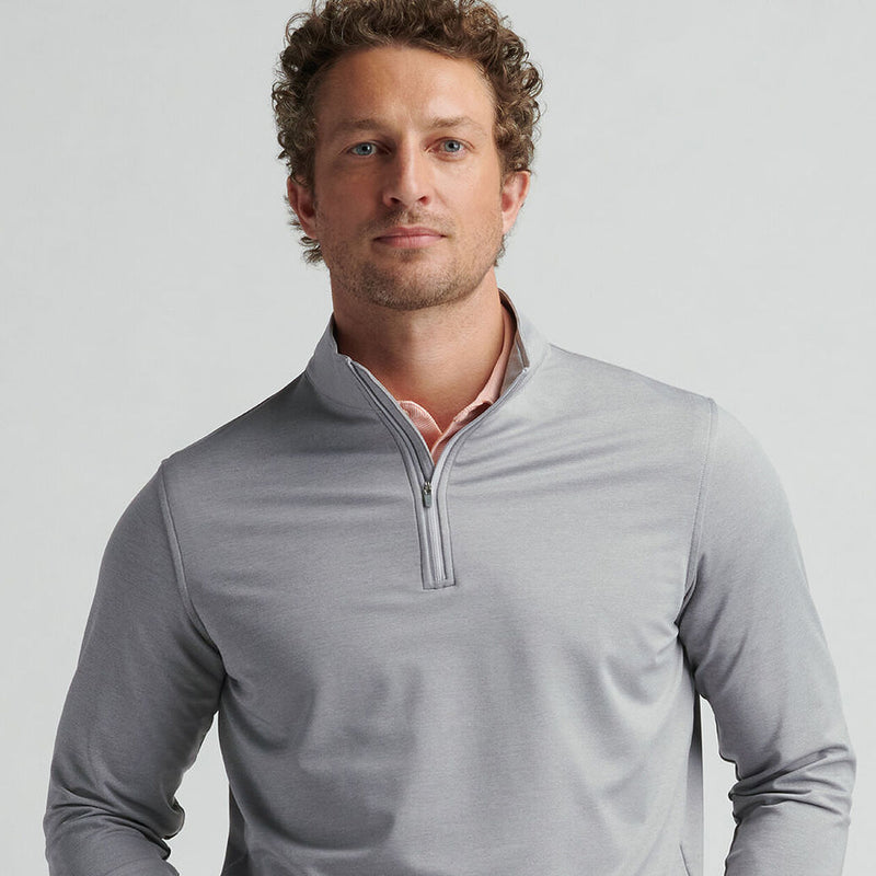 Peter Millar Men’s Perth Mélange Performance Quarter-Zip Pullover