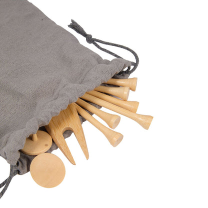 Bamboo Golf Tee Set with Pouch