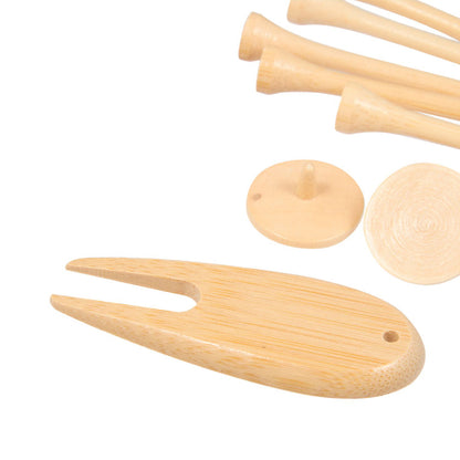 Bamboo Golf Tee Set with Pouch