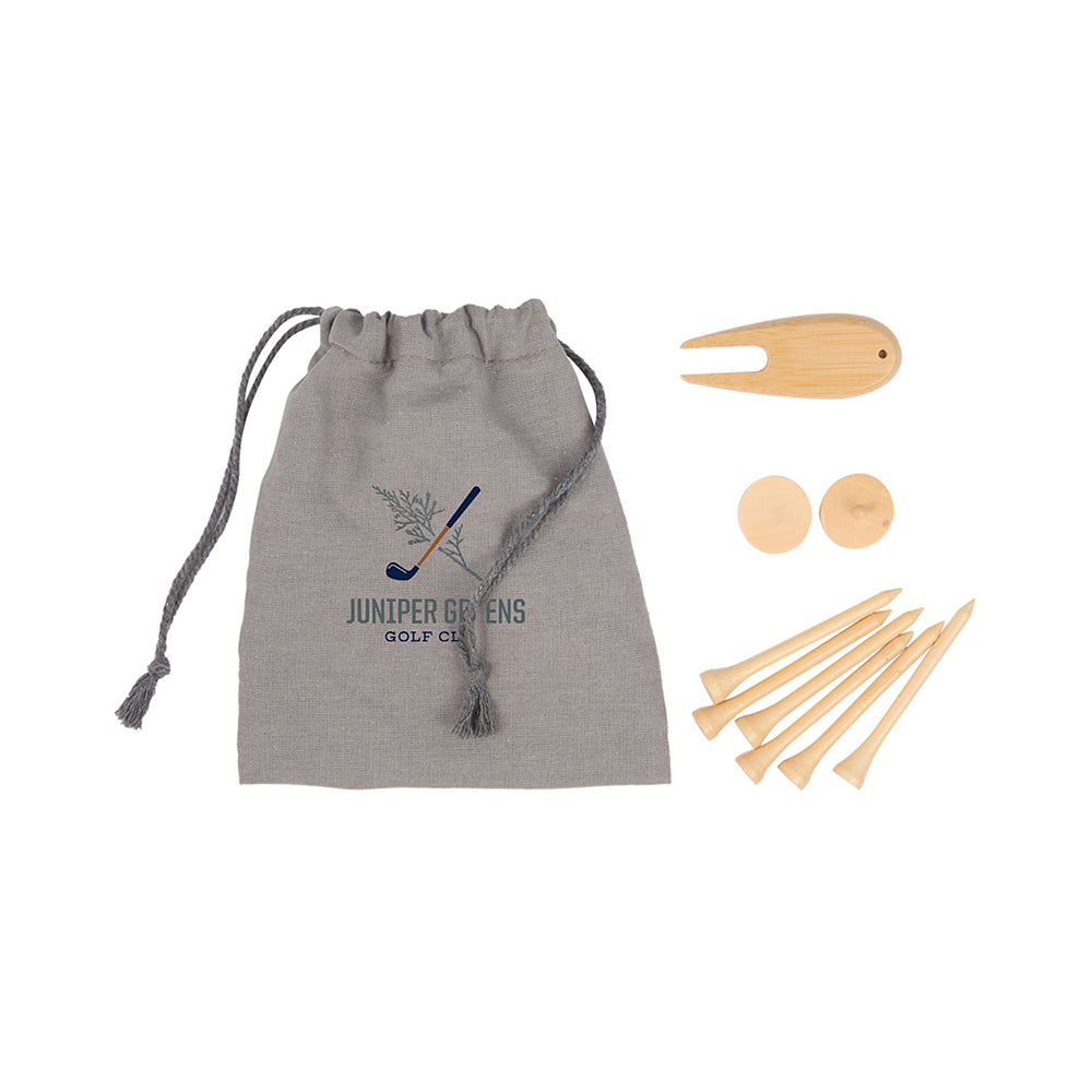 Bamboo Golf Tee Set with Pouch