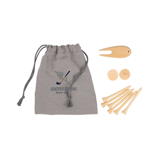 Bamboo Golf Tee Set with Pouch