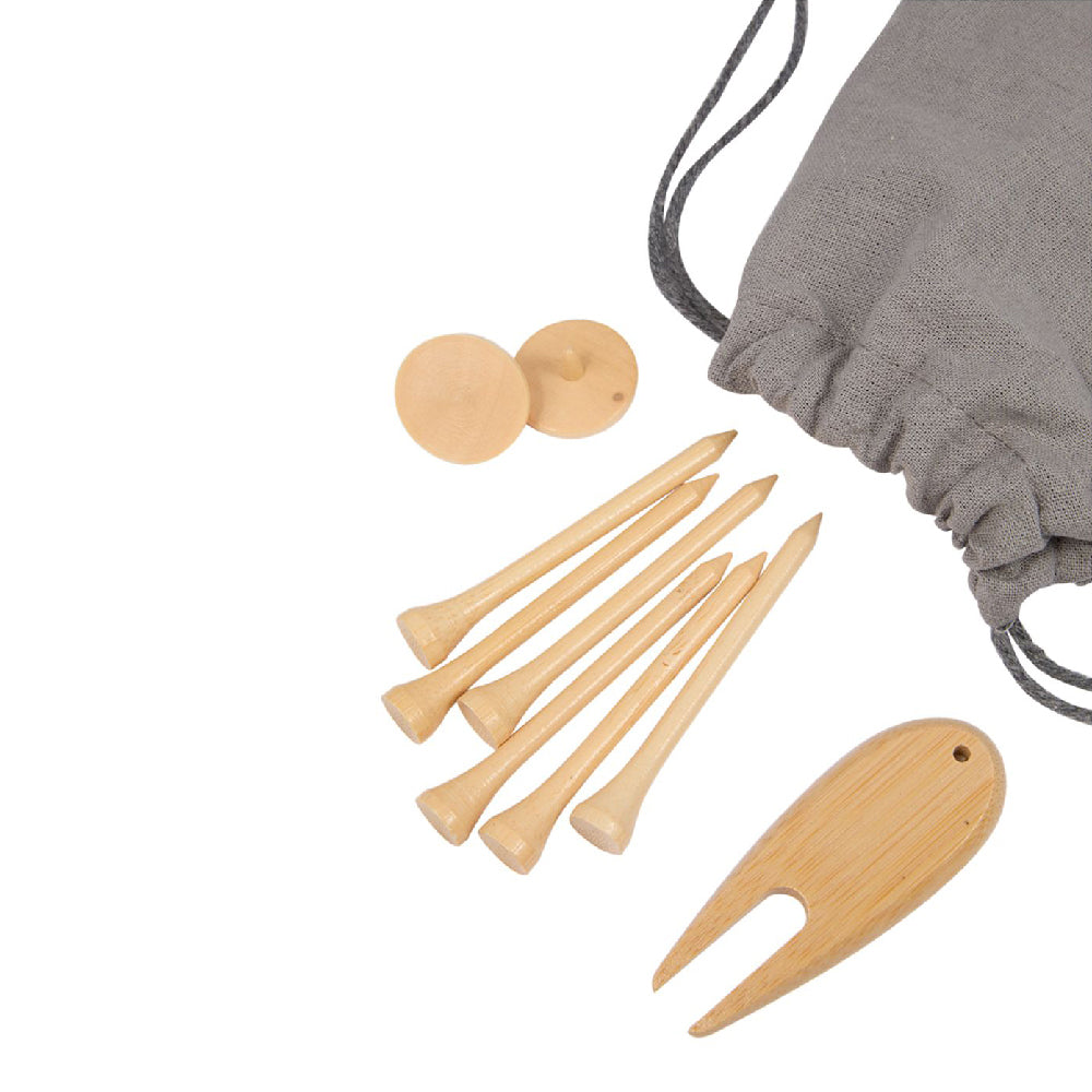 Bamboo Golf Tee Set with Pouch