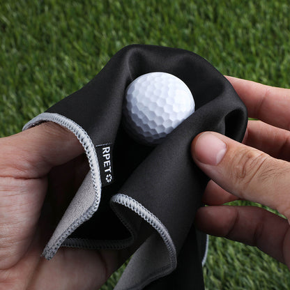 Recycled Golf Towel with Cleaning Pouch - 15" x 25"