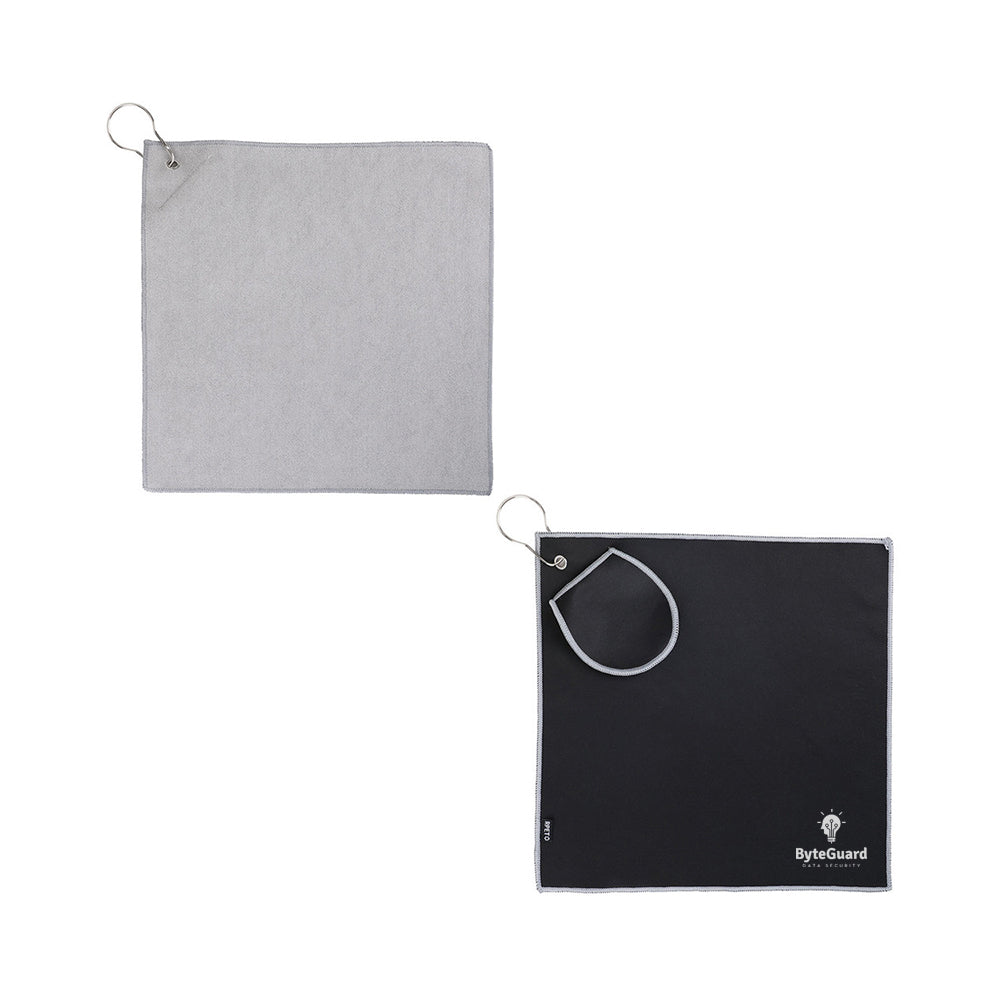 Recycled Golf Towel with Cleaning Pouch - 15" x 25"