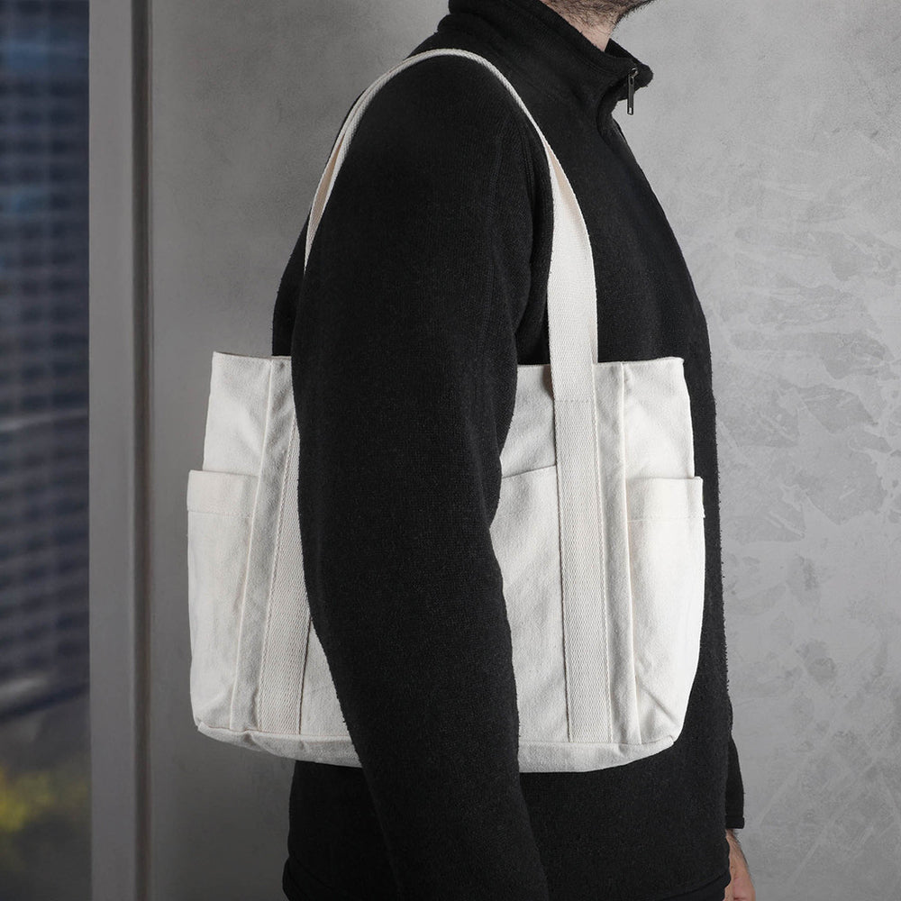 Cotton Tote Bag with Pockets