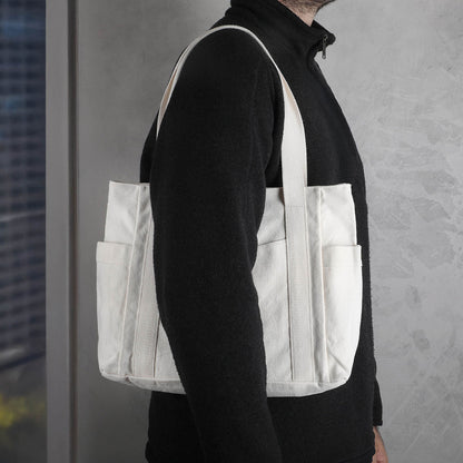 Cotton Tote Bag with Pockets