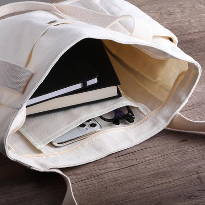 Cotton Tote Bag with Pockets